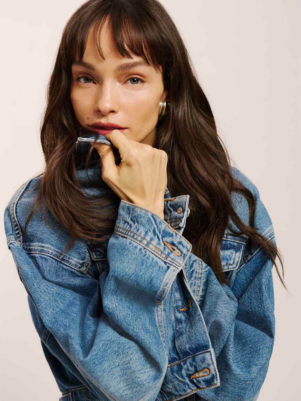 Jori Cropped Denim Jacket - Lugano