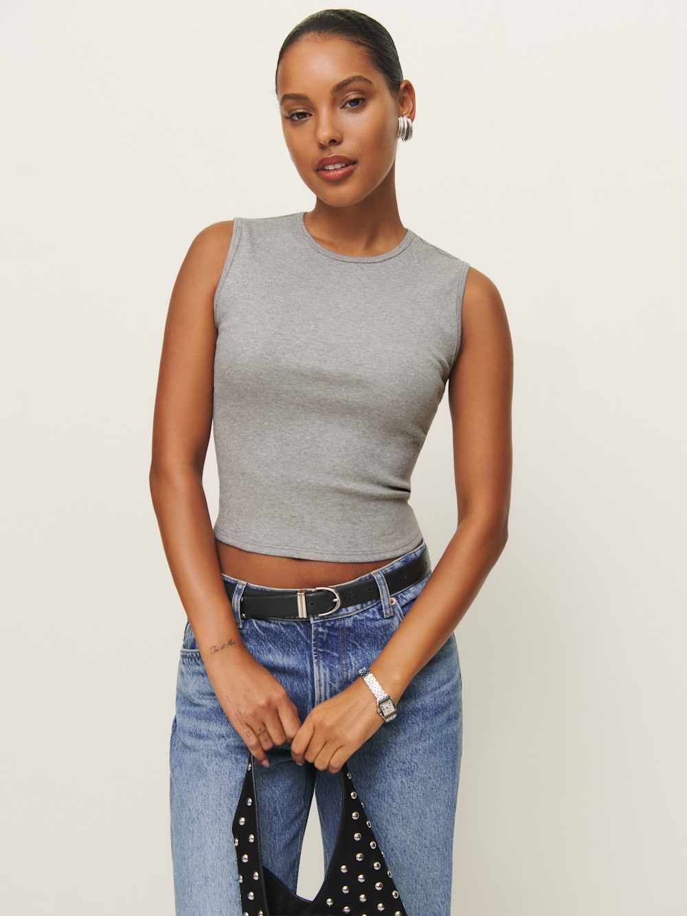 Ryland Tank - Heather Grey