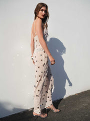 Parma Dress - Almond Embellished