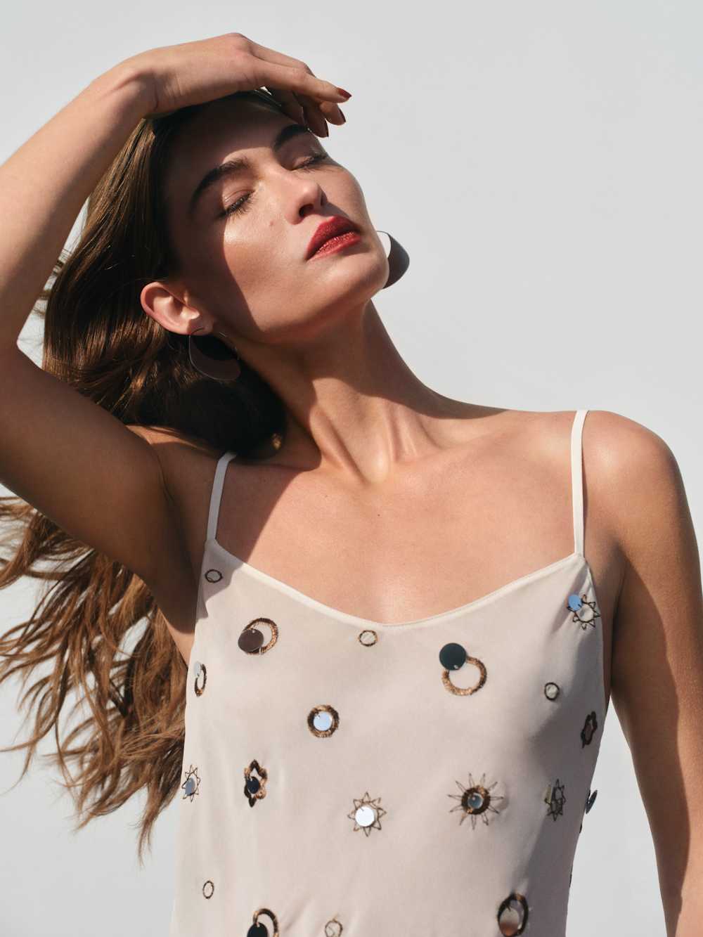 Parma Dress - Almond Embellished