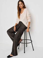 Gale Satin Mid Rise Bias Pant - Venom