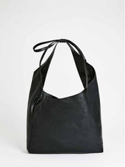 Medium Vittoria Tote Bag - Black Leather