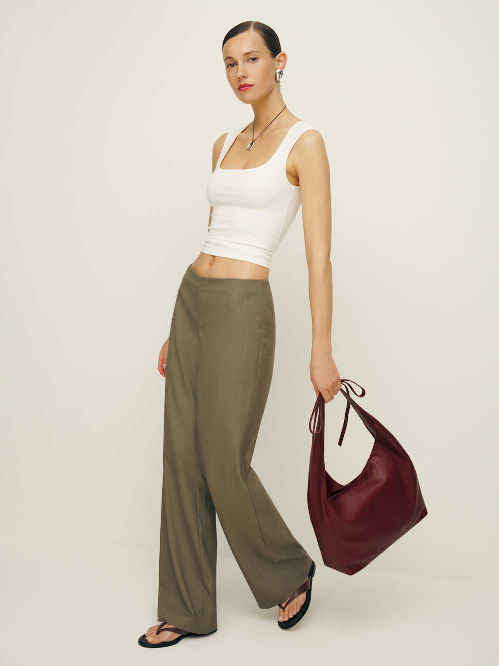 Medium Vittoria Tote Bag - Cremisi