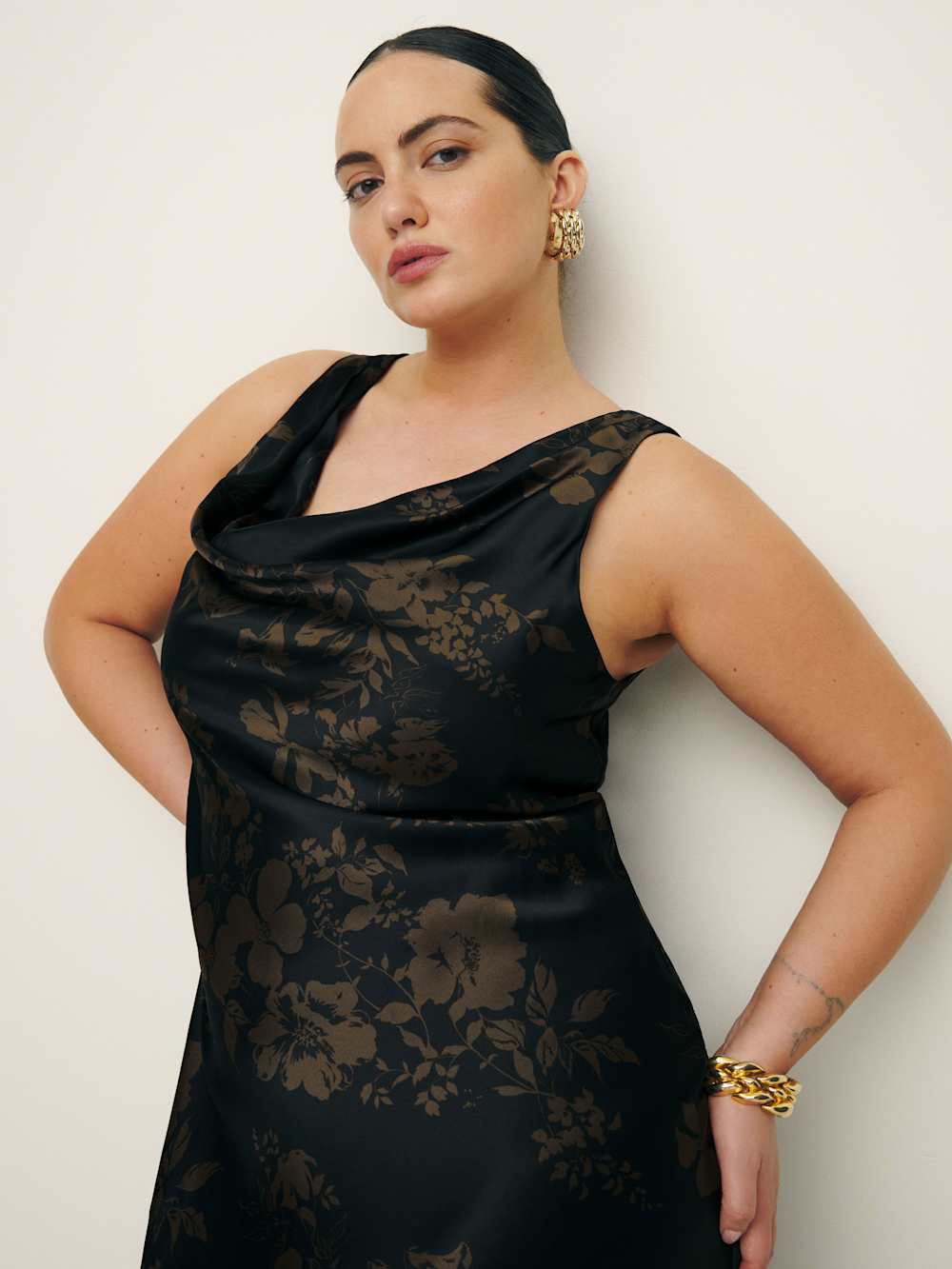 Annabelle Silk Dress Es - Night Garden