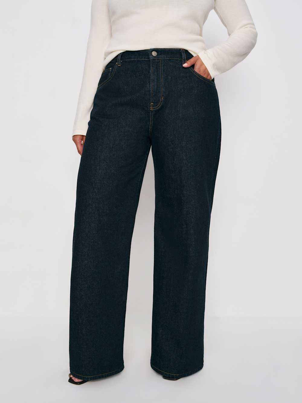 Cary Low Rise Slouchy Wide Leg Jeans - Ondine