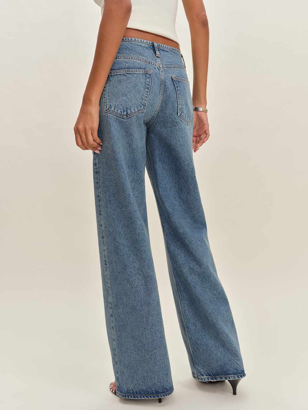Cary Low Rise Slouchy Wide Leg Jeans - Colorado No Waistband