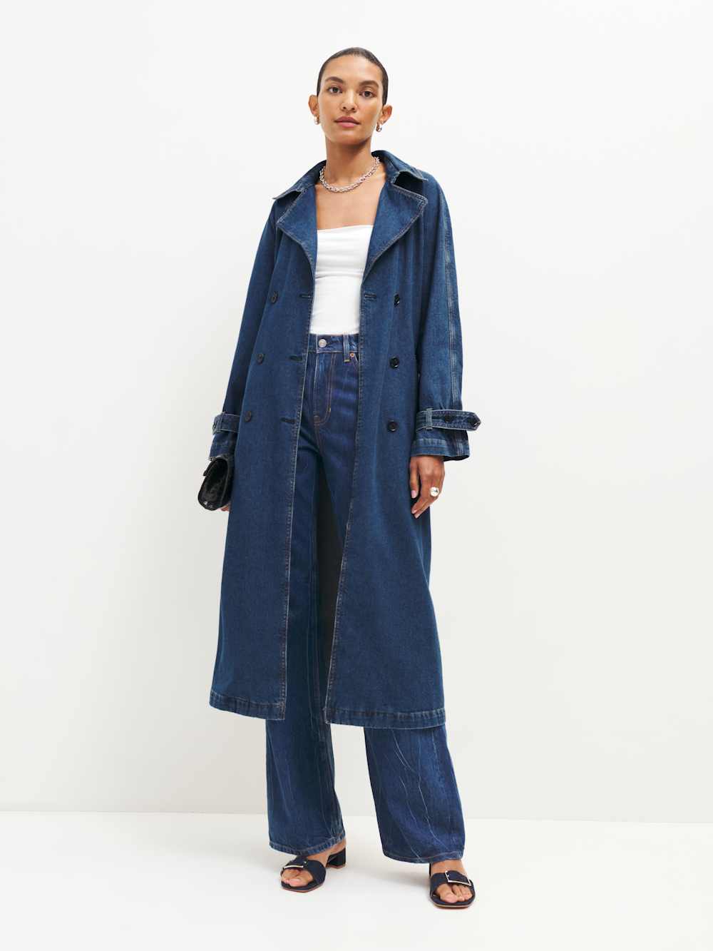 Hayes Denim Trench Coat - Estes
