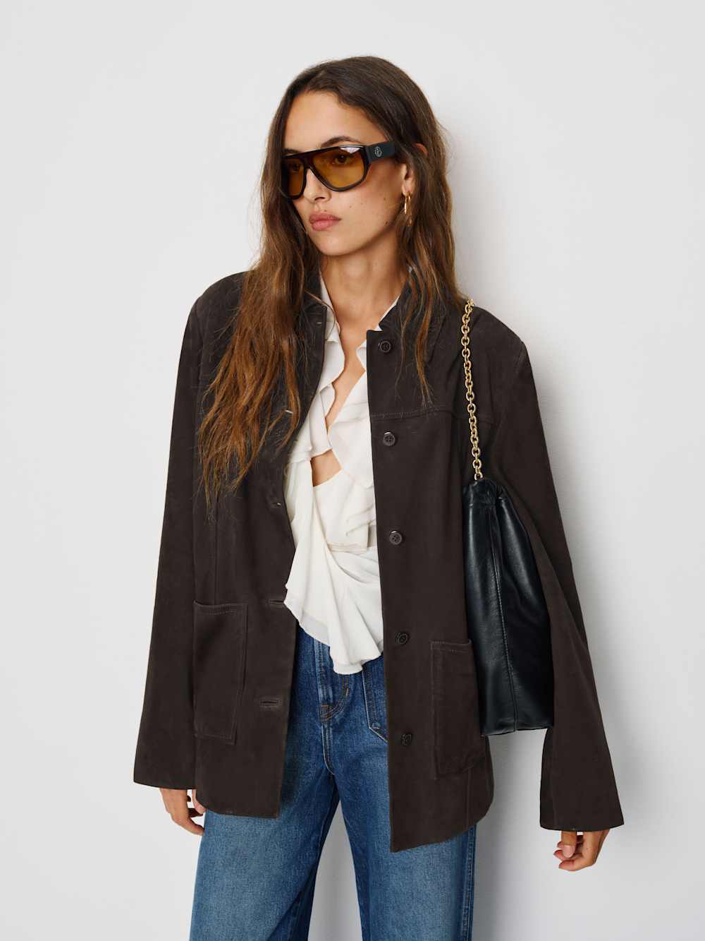 Veda Lincoln Suede Shirt Jacket - Mole Suede
