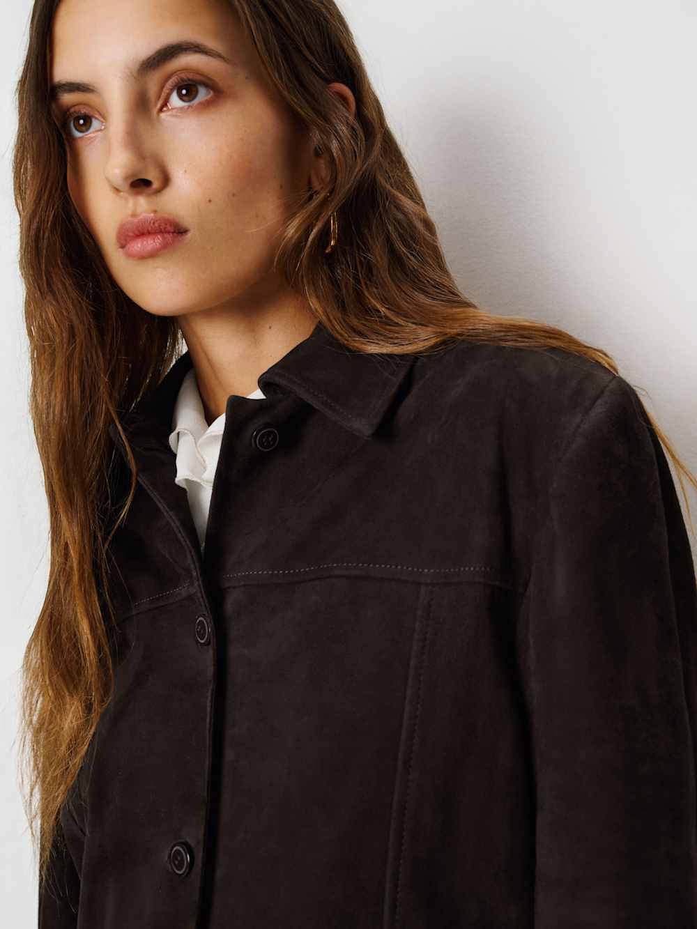 Veda Lincoln Suede Shirt Jacket - Mole Suede