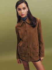 Veda Lincoln Suede Shirt Jacket - Topanga Canyon