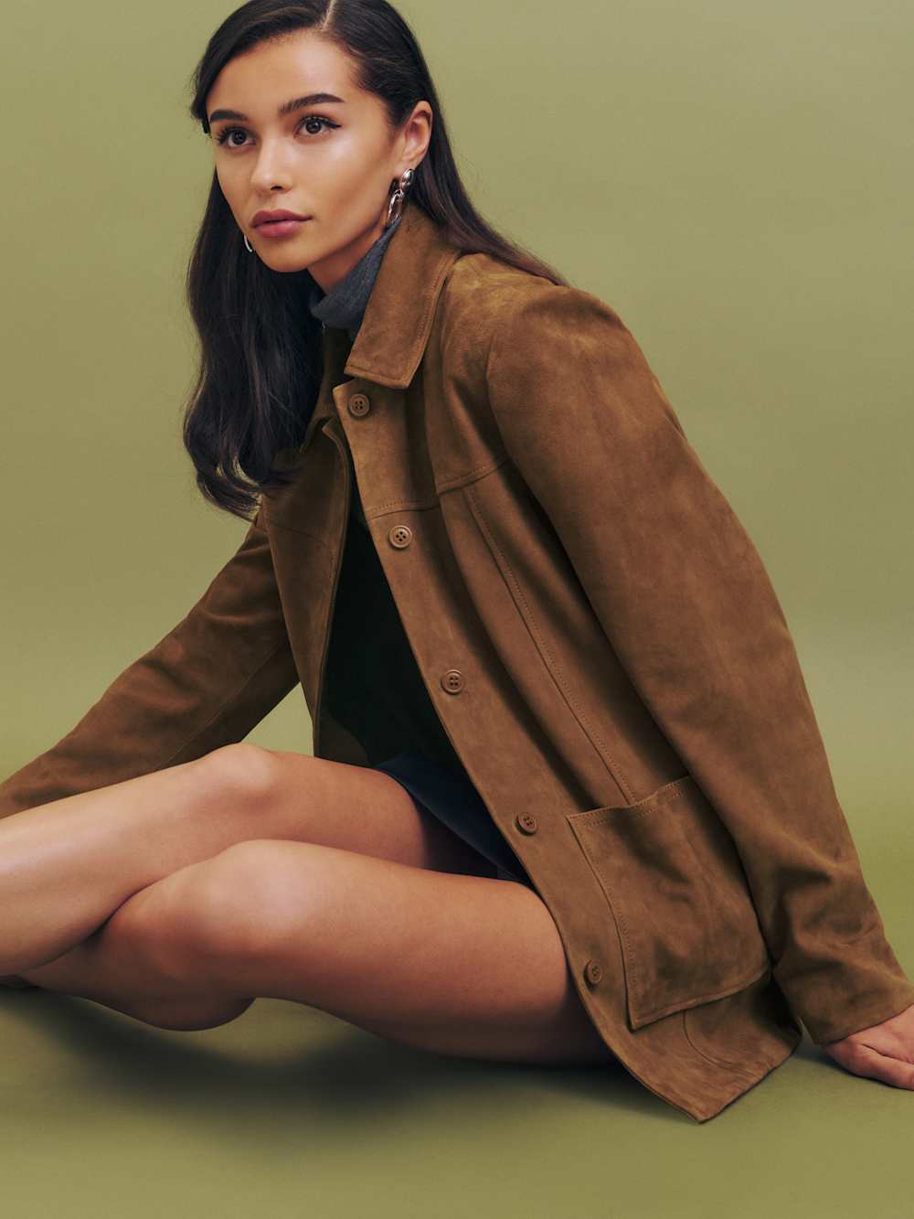 Veda Lincoln Suede Shirt Jacket - Topanga Canyon