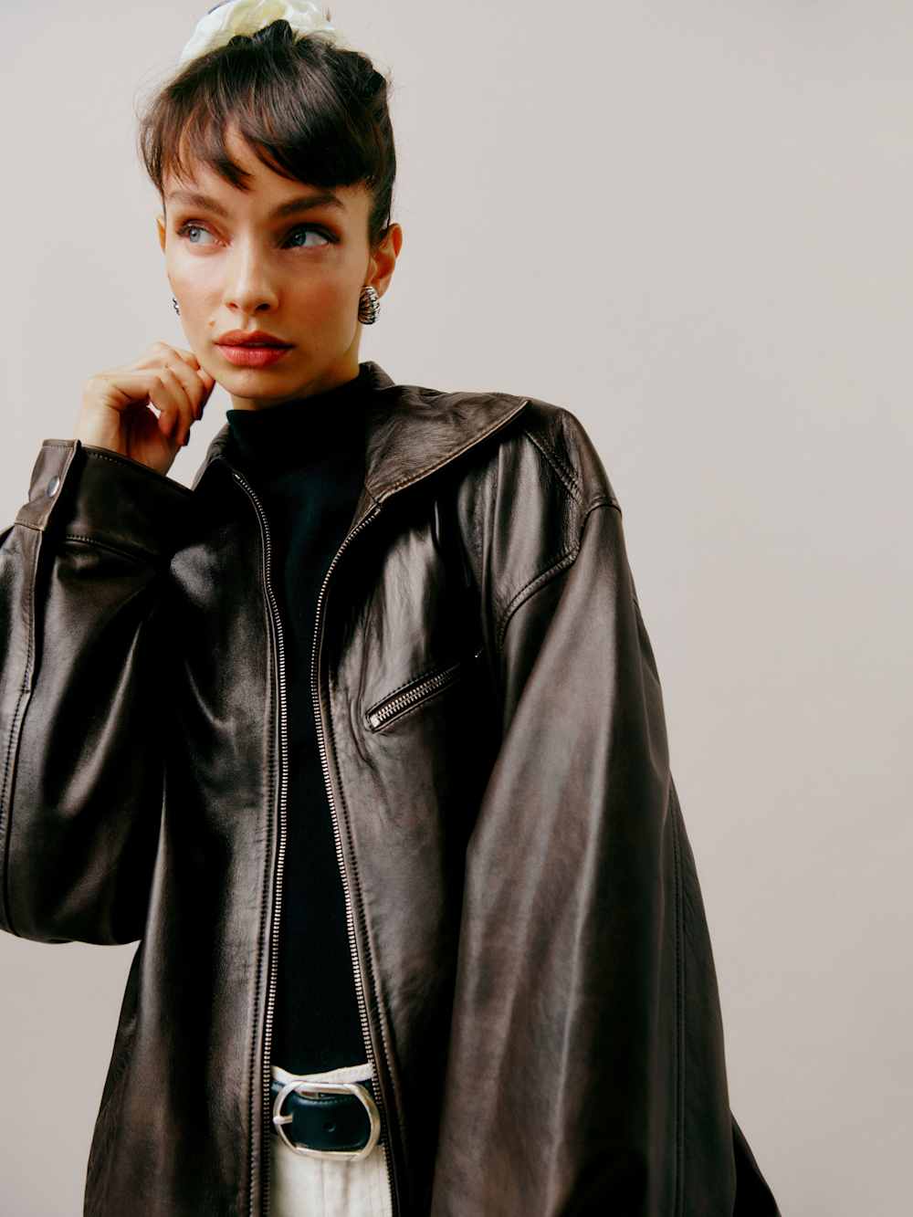 Veda Marco Leather Oversized Bomber - Pit Stop