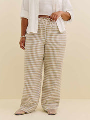 Olina Linen Pant Es - Dunes Check