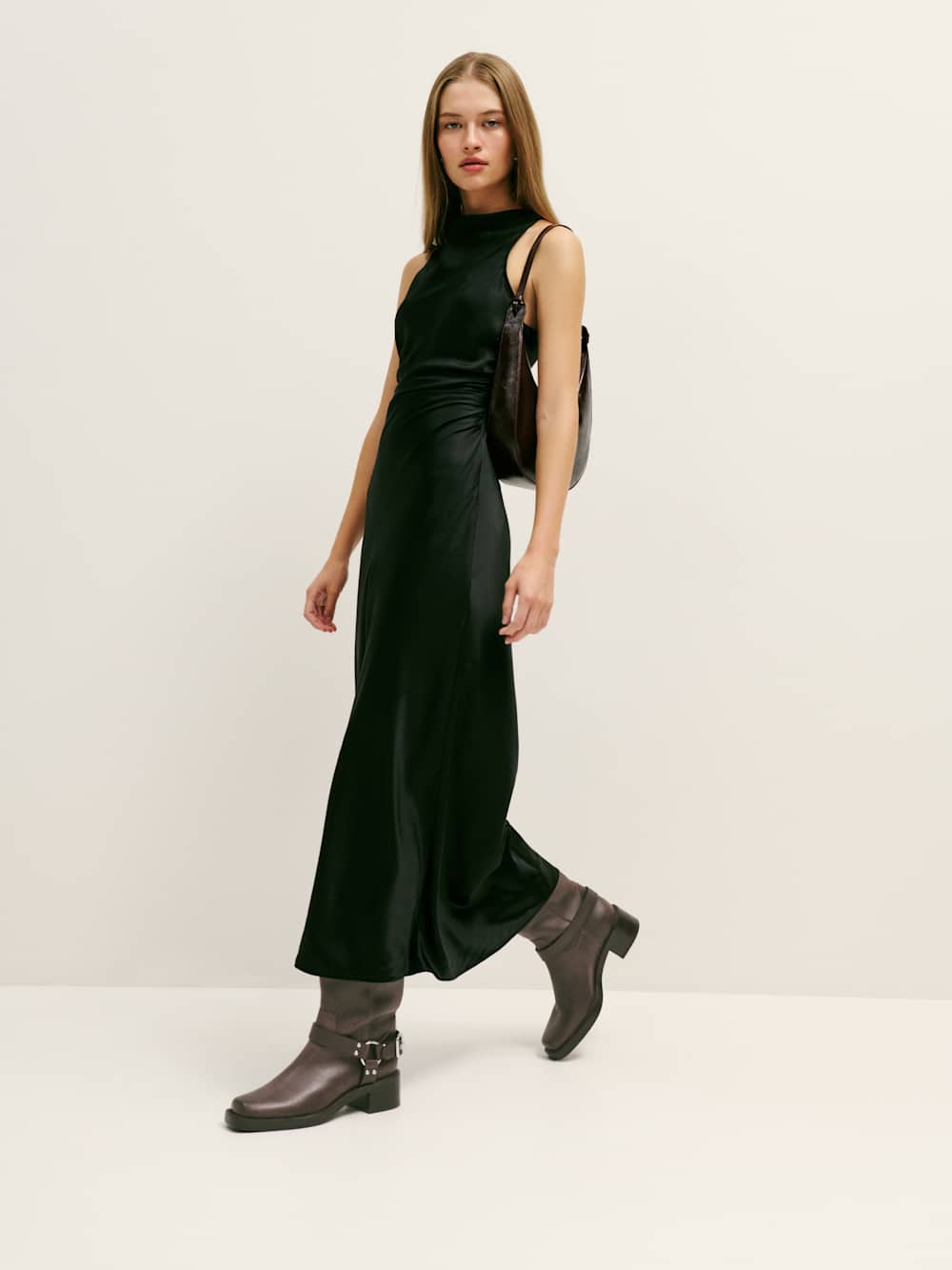 Francesca Moto Boot - Distressed Brown