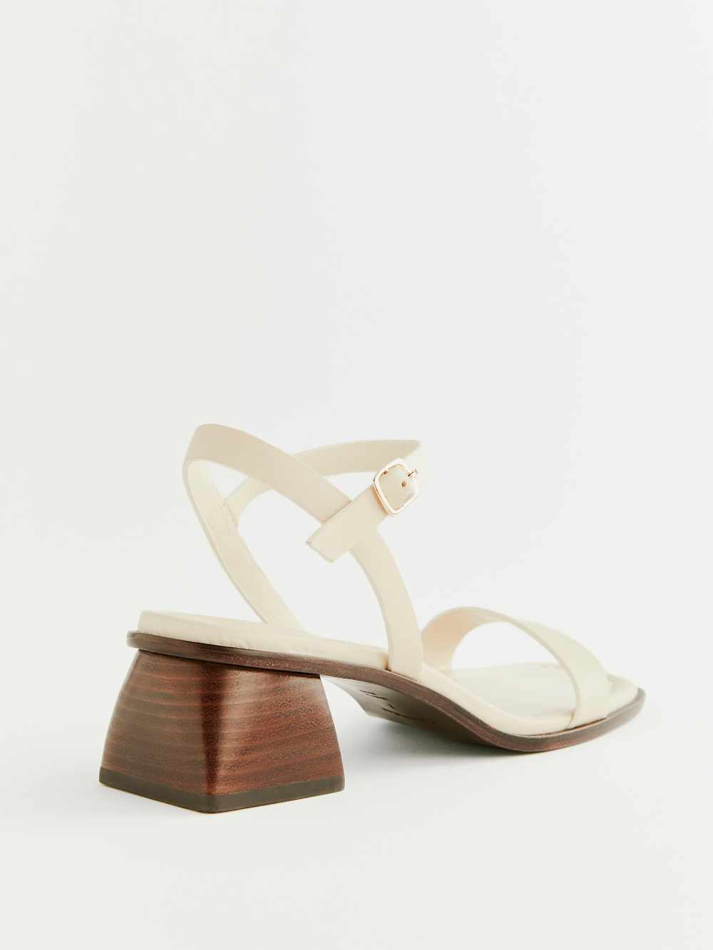 Stephanie Heeled Sandal - Almond Leather
