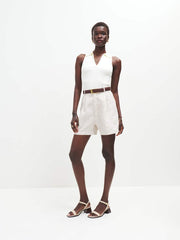 Stephanie Heeled Sandal - Almond Leather