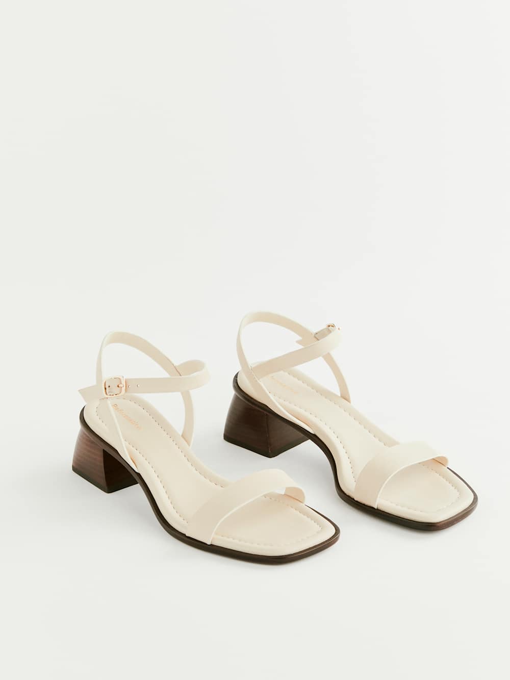 Stephanie Heeled Sandal - Almond Leather