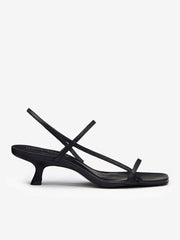 Serenity Bare Sandal - Black Leather