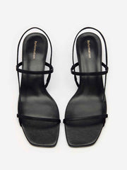 Serenity Bare Sandal - Black Leather