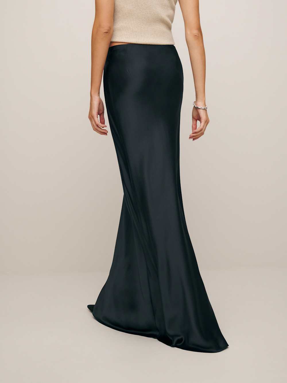 Bella Silk Skirt - Black