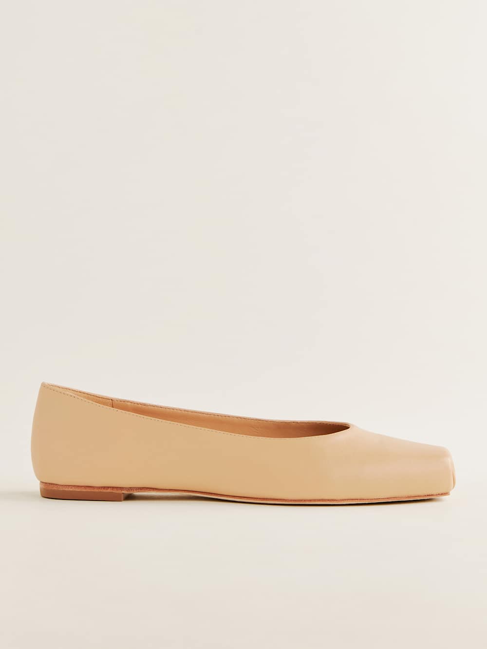 Mikayla Ballet Flat - Porcini Leather