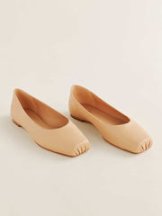 Mikayla Ballet Flat - Porcini Leather