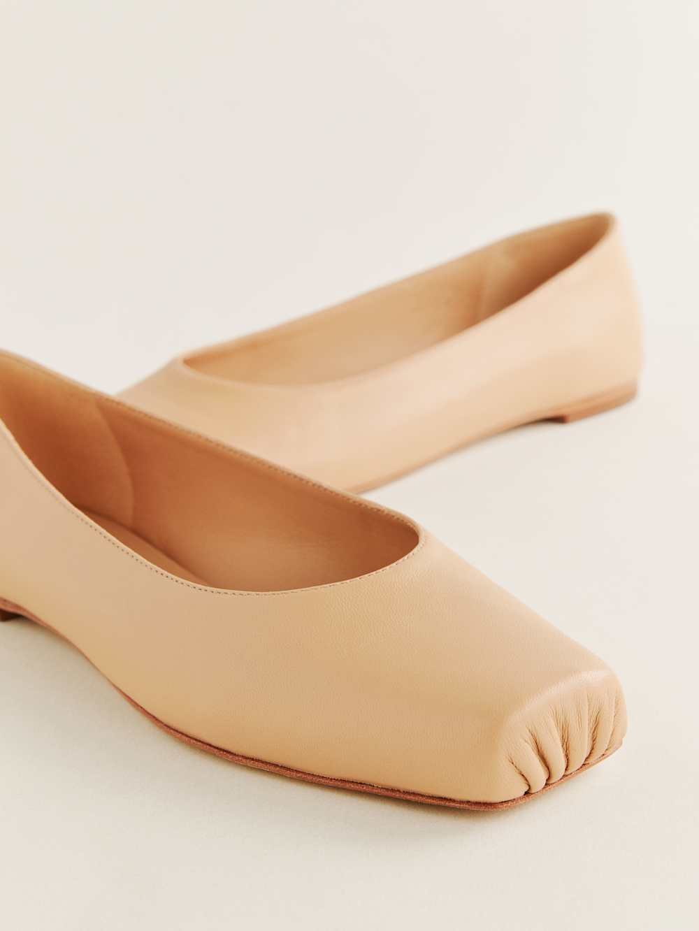 Mikayla Ballet Flat - Porcini Leather