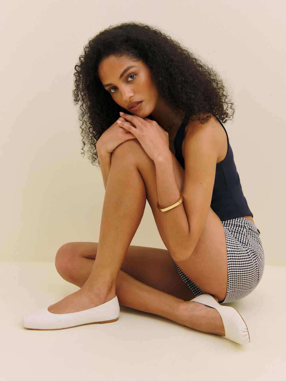 Mikayla Ballet Flat - White Leather