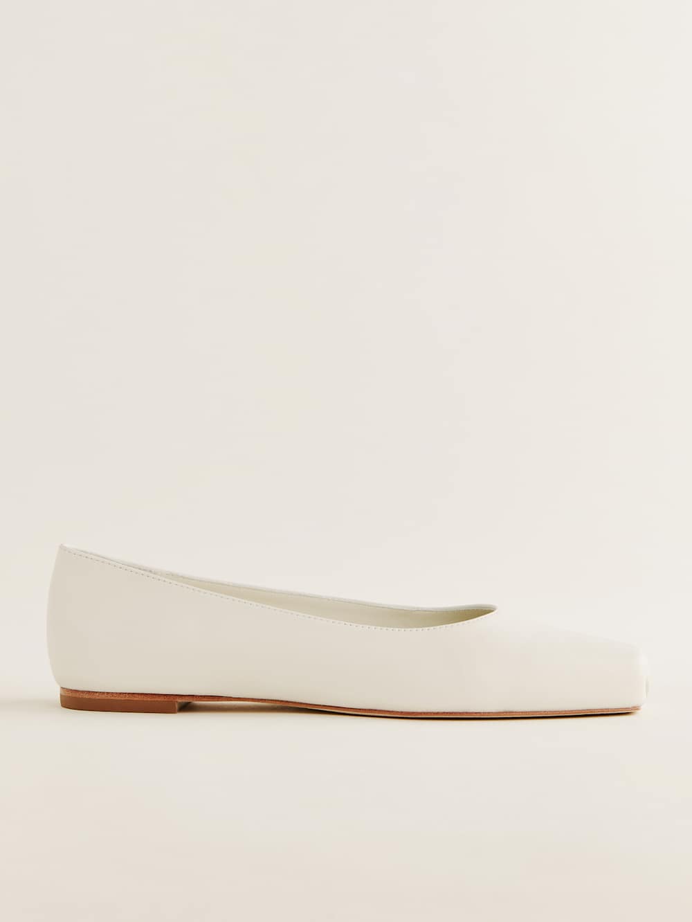 Mikayla Ballet Flat - White Leather
