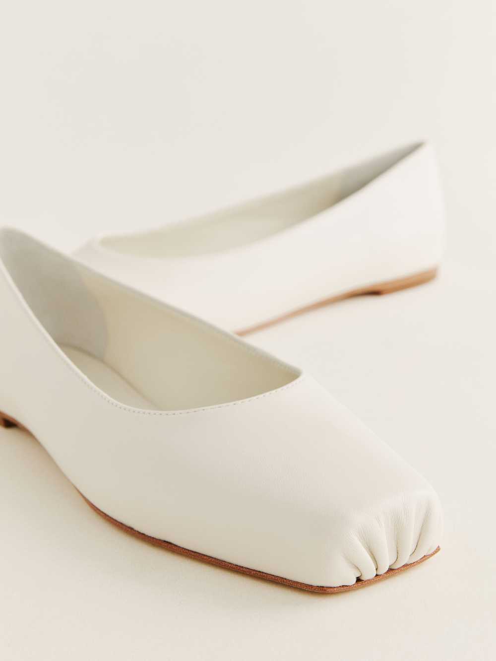 Mikayla Ballet Flat - White Leather