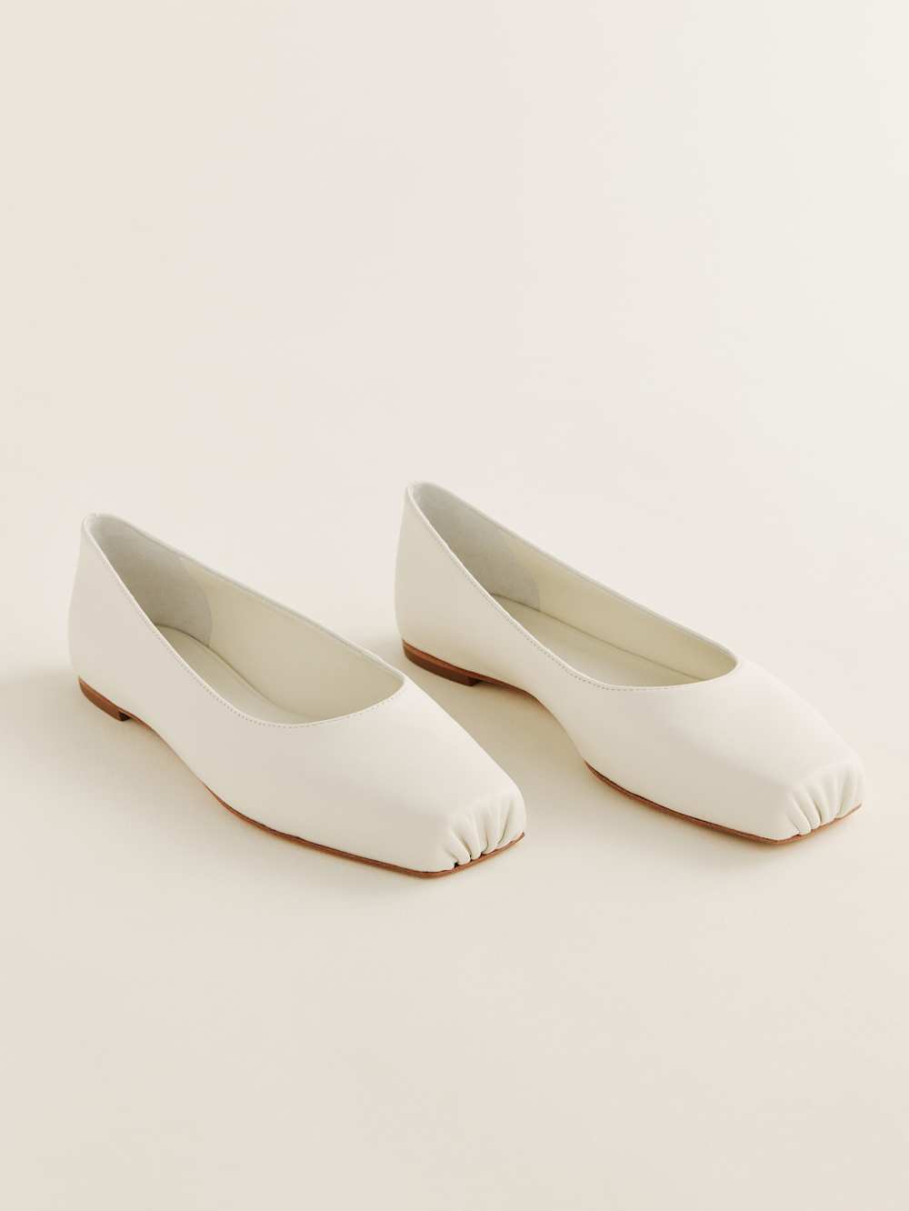 Mikayla Ballet Flat - White Leather