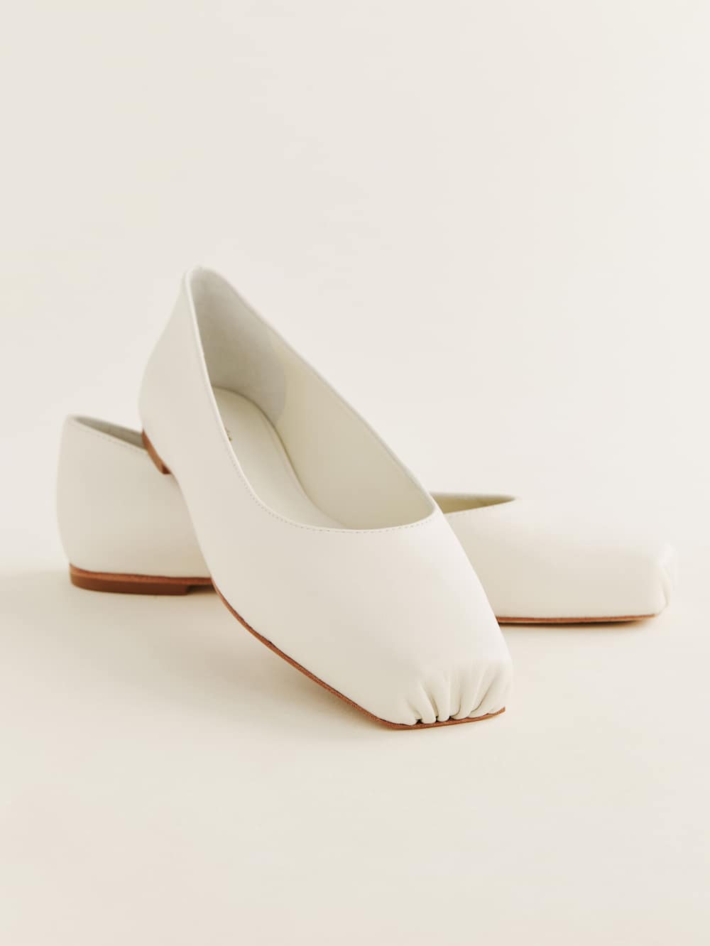 Mikayla Ballet Flat - White Leather