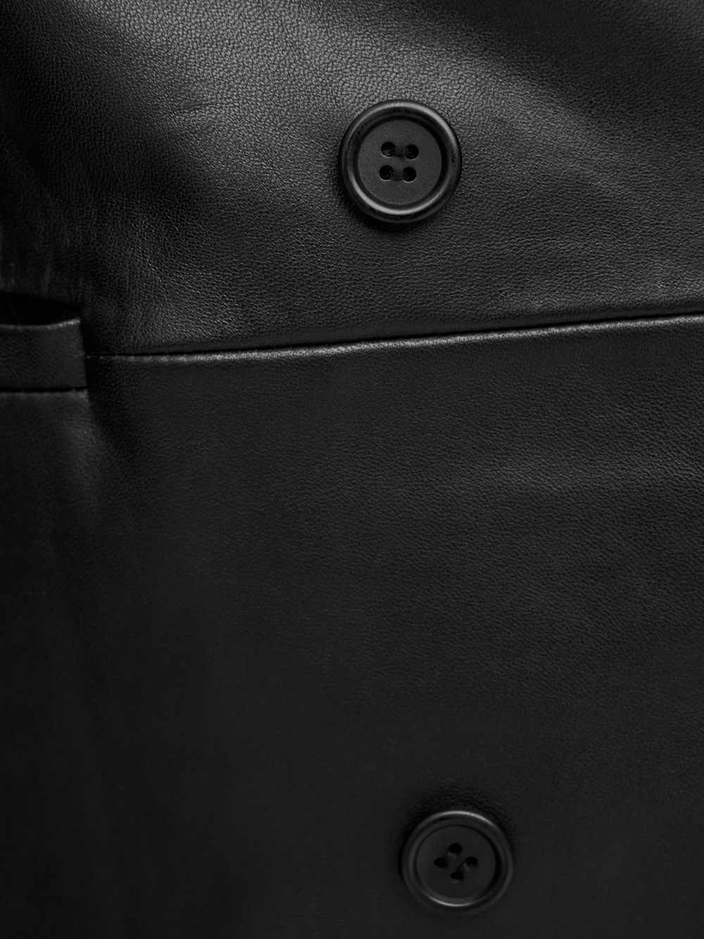 Veda Dalia Relaxed Leather Blazer Es - Black