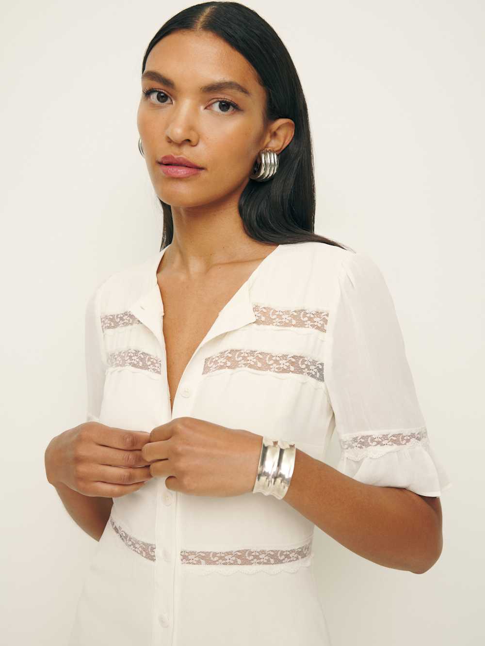 Petites Woodson Dress - Ivory