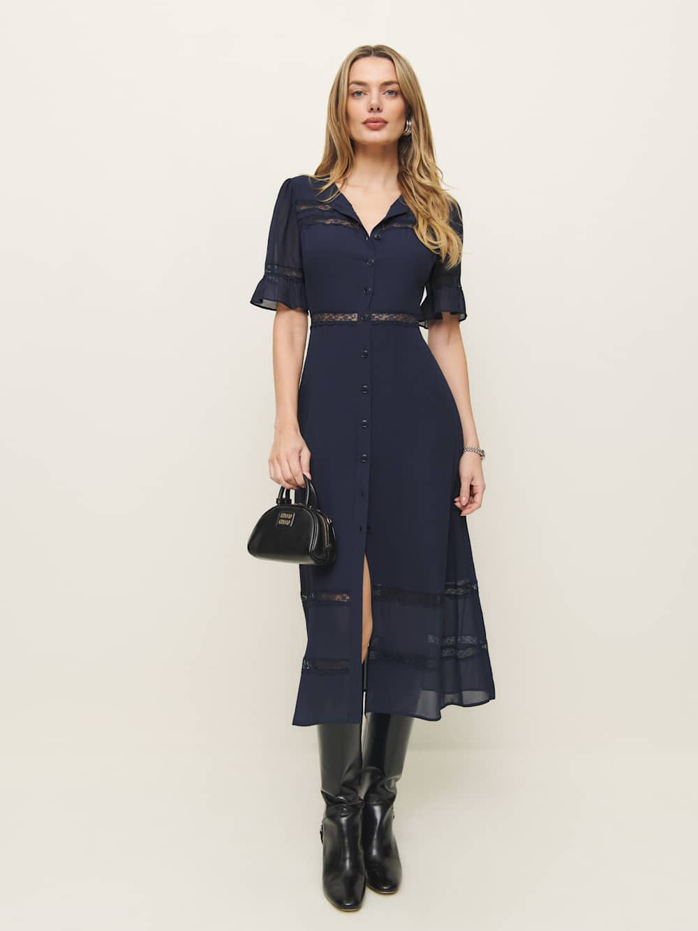 Petites Woodson Dress - Navy