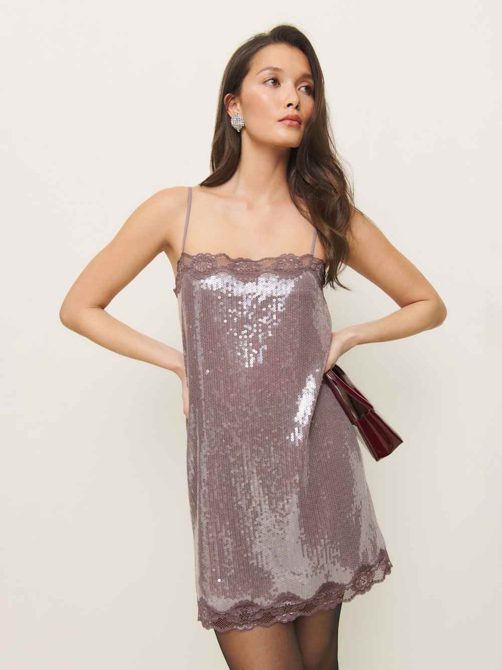 Nadene Dress - Stone Sequin