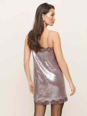Nadene Dress - Stone Sequin