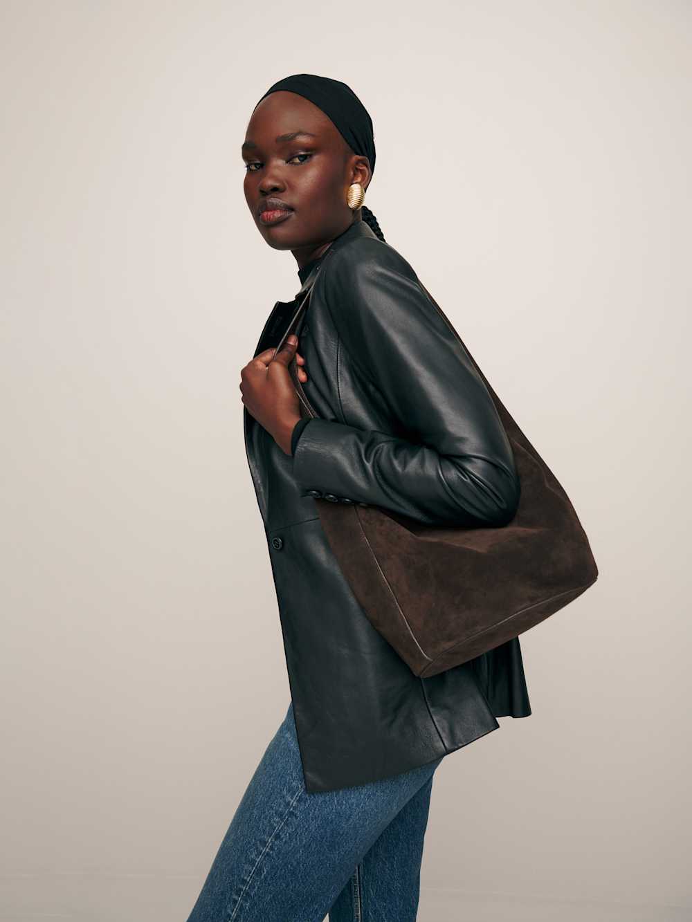 Medium Silvana Bucket Bag - Boss Suede