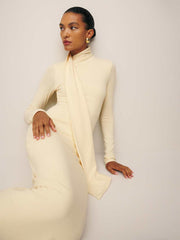 Azure Knit Dress - Custard