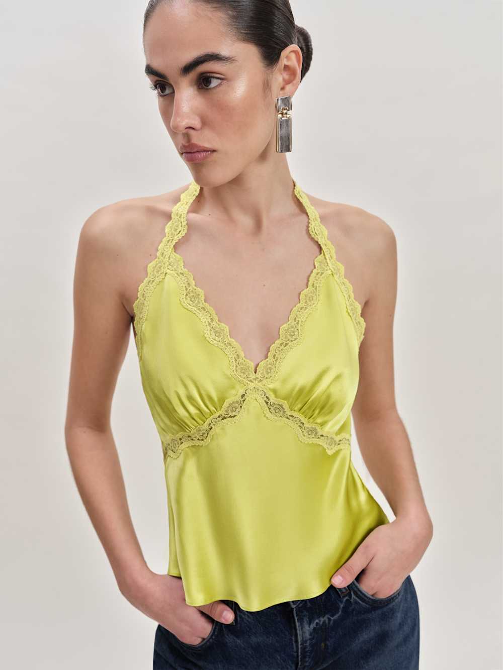 Monica Silk Top - Algae Bloom