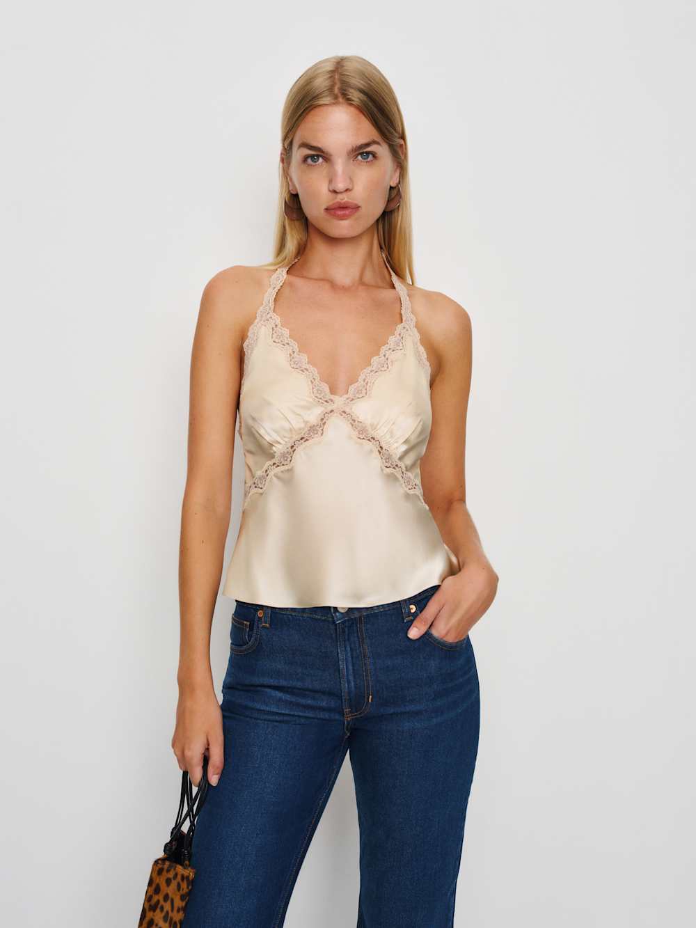 Monica Silk Top - Almond