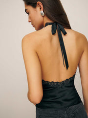 Monica Silk Top - Black