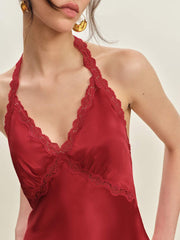 Monica Silk Top - Lipstick
