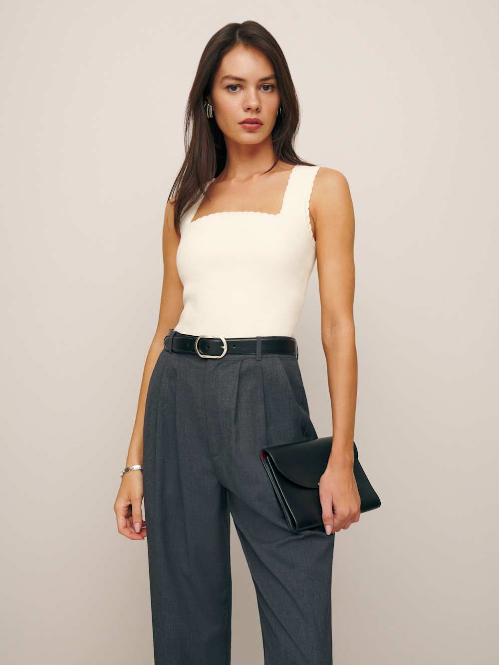 Nalini Cotton Sweater Tank - Fior Di Latte