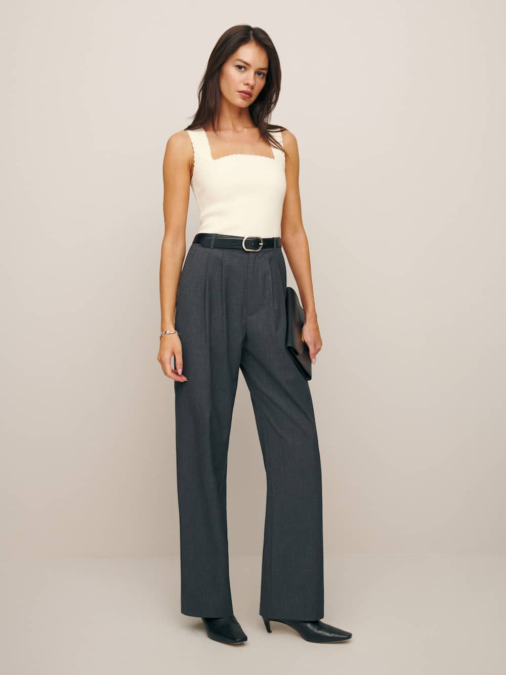 Nalini Cotton Sweater Tank - Fior Di Latte