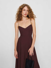 Jaelyn Dress - Mahogany