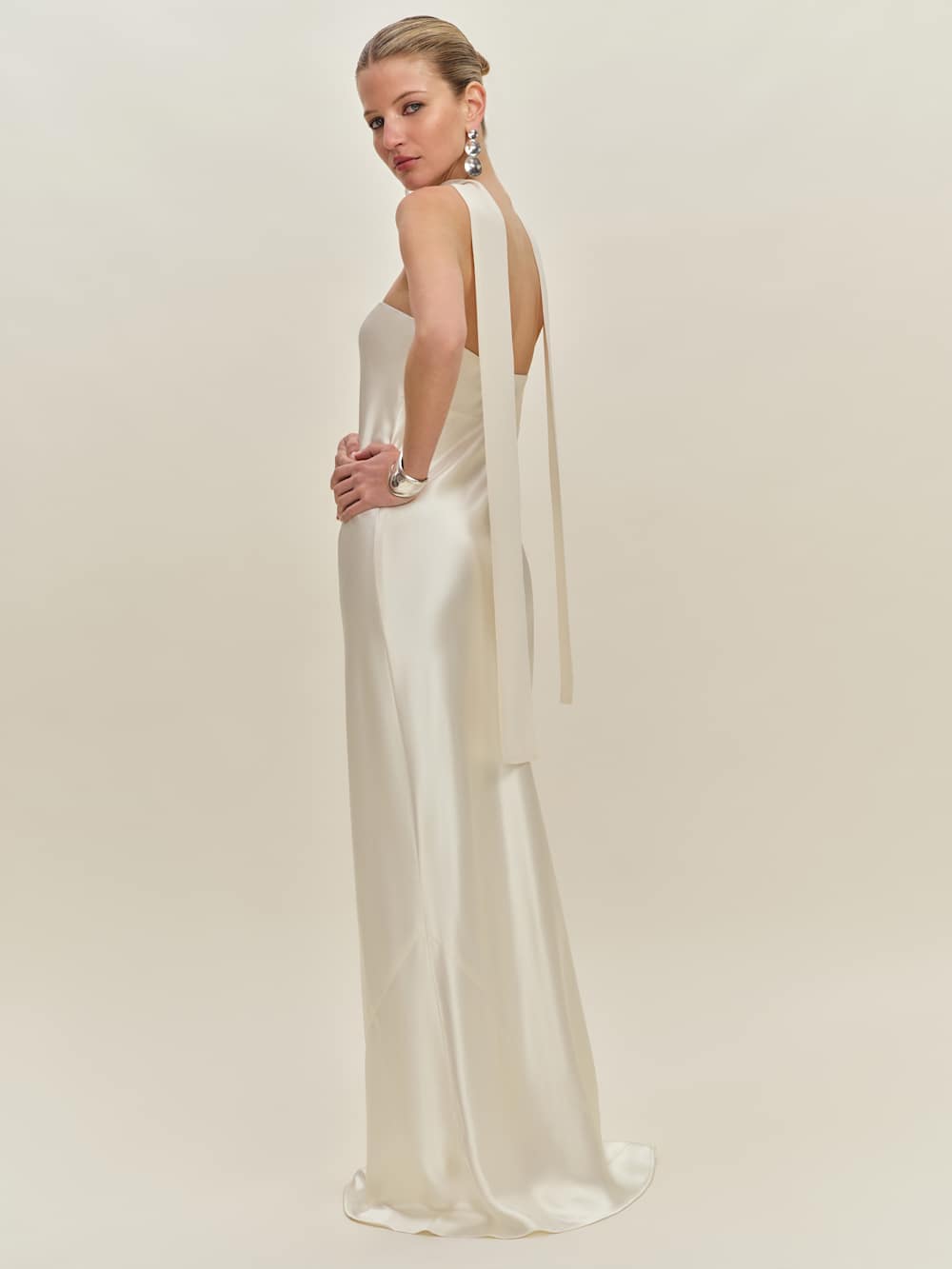 Oren Silk Dress - Ivory Bridal Silk