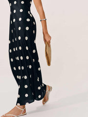 Oren Silk Dress - Moon Dot