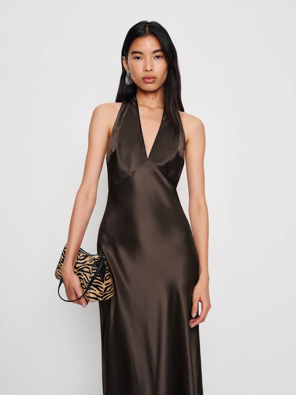 Daniela Silk Dress - Black Pearl