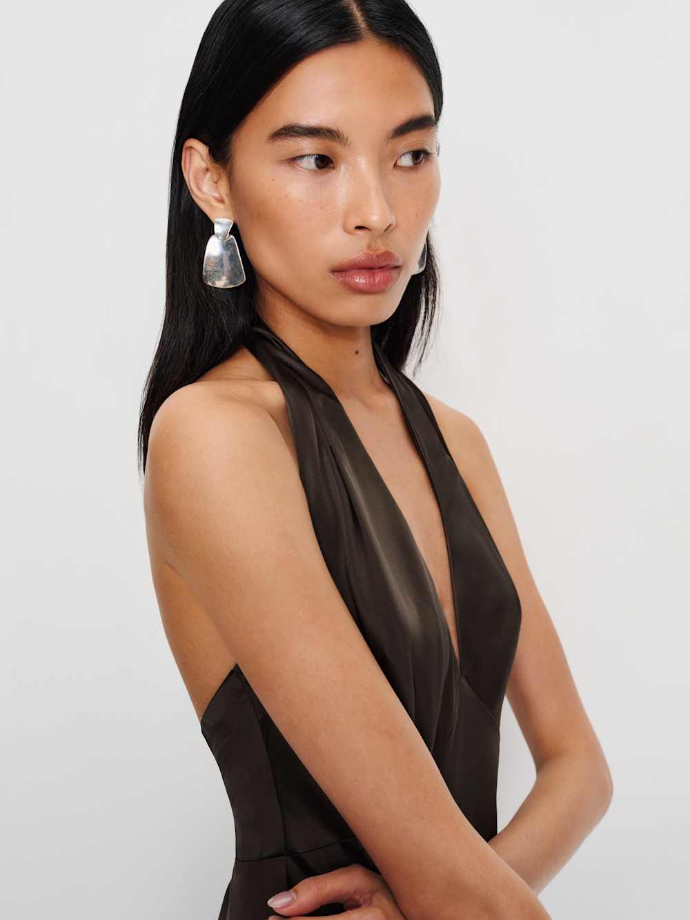 Daniela Silk Dress - Black Pearl